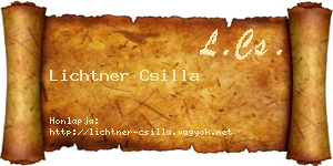 Lichtner Csilla névjegykártya